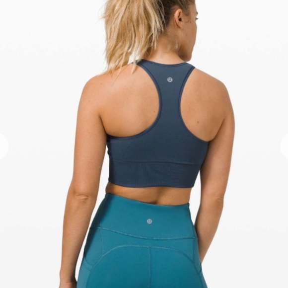 Lululemon Athletica Ebb to Train Sports Bra size 8 Iron Blue - Picture 3 of 7